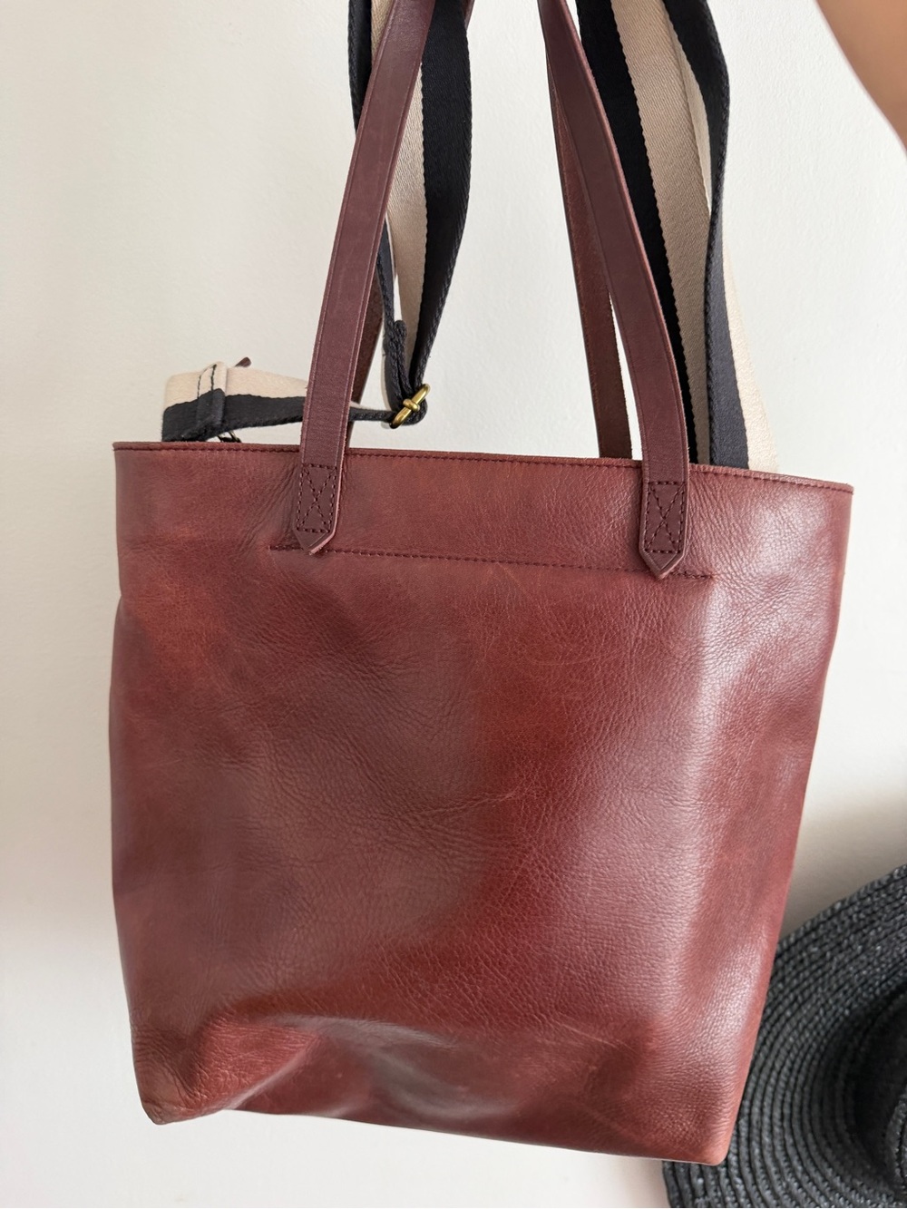 Madewell burgundy genuine leather tote - Picture 2 of 6